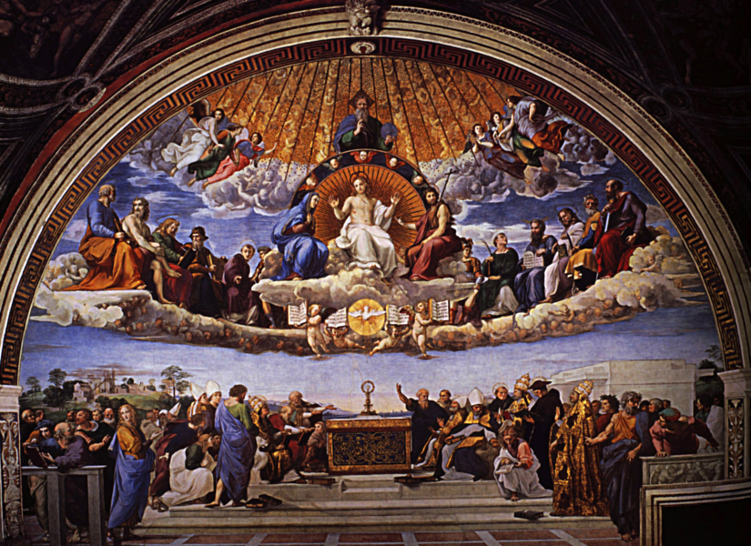 Disputation of the Holy Sacrament. Raphael